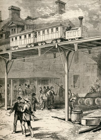 Die Hochbahn, Broadway, New York, aus 